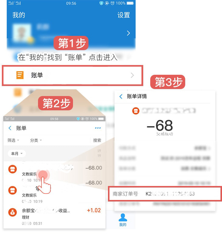 支付宝订单号查询指引