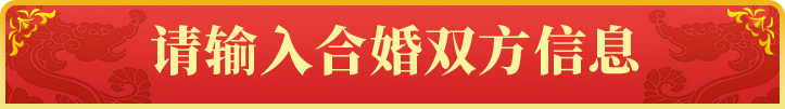 请输入双方合婚信息